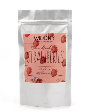 Liofilizuotos braškės Wildry, 16g