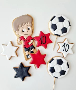 Dekoruoti sausainiai "Futbolininkas"