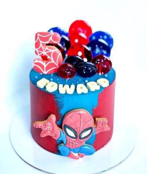 Biskvitinis tortas "Žmogus voras/Spider-man"