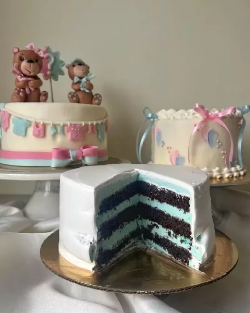 Kūdikio lyties atskleidimo tortas KASPINĖLIAI