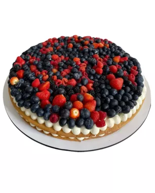 Nuogas tortas su įvariomis uogomis (nuo 4 kg)