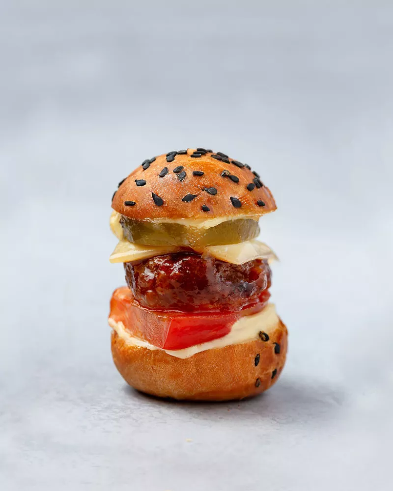 Mini burgeriukų rinkinys su jautiena, 20 vnt