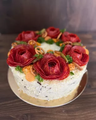 Duonos tortas "Gėlių simfonija"
