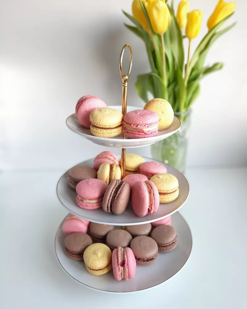 2 skonių prancūziškų macarons rinkinys