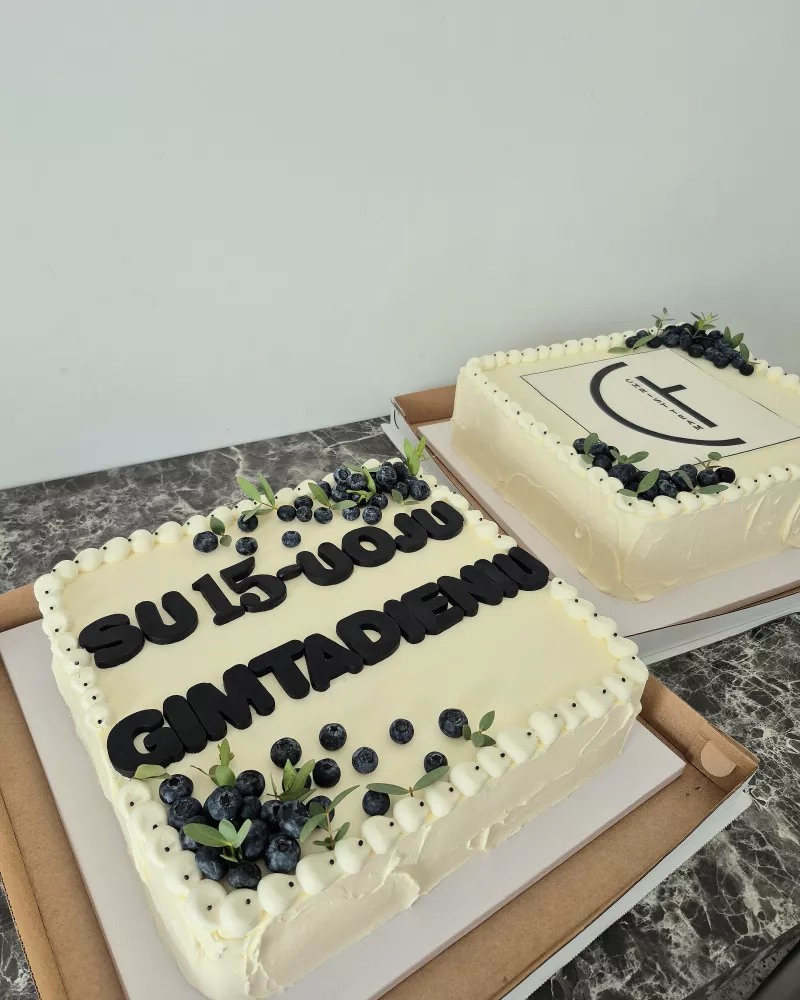 Tortai ĮMONĖMS su logotipu