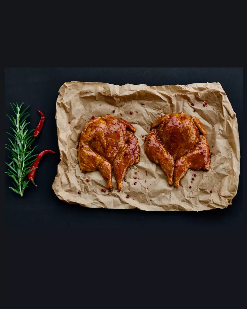 Putpelių "Mango & Čili" (1 kg) ir "Prancūziškas daržas" (1 kg) marinate rinkinys