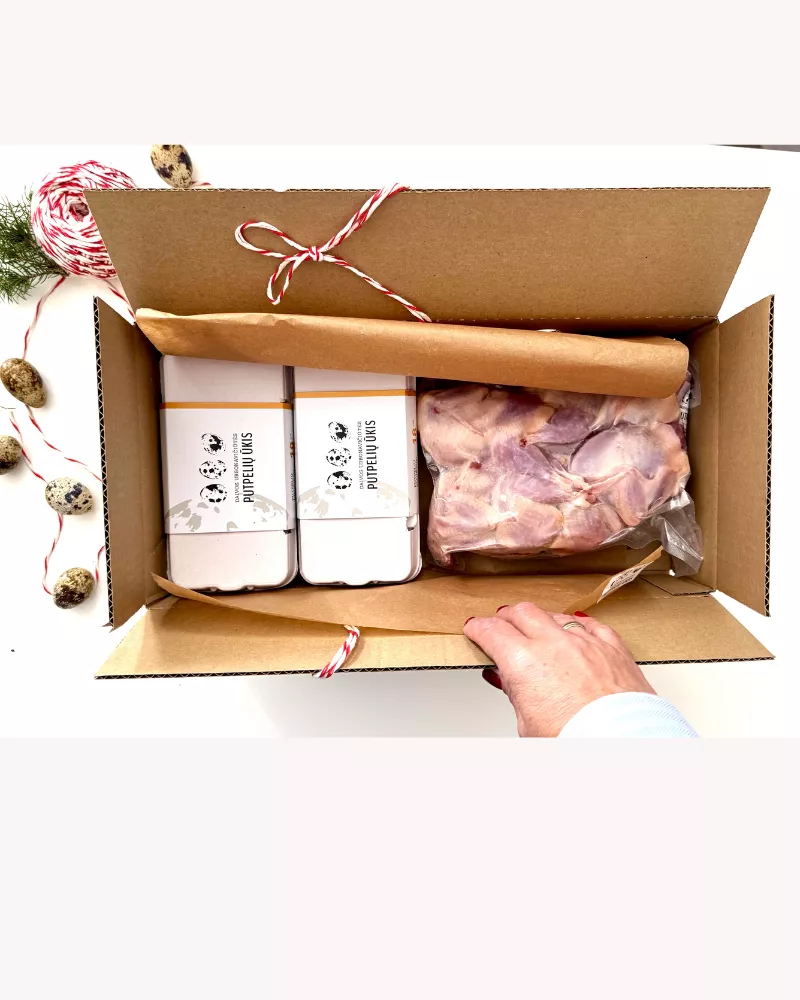 Gurmaniškas mini rinkinys (1 kg putpelių ir 2 pak. kiaušinių)