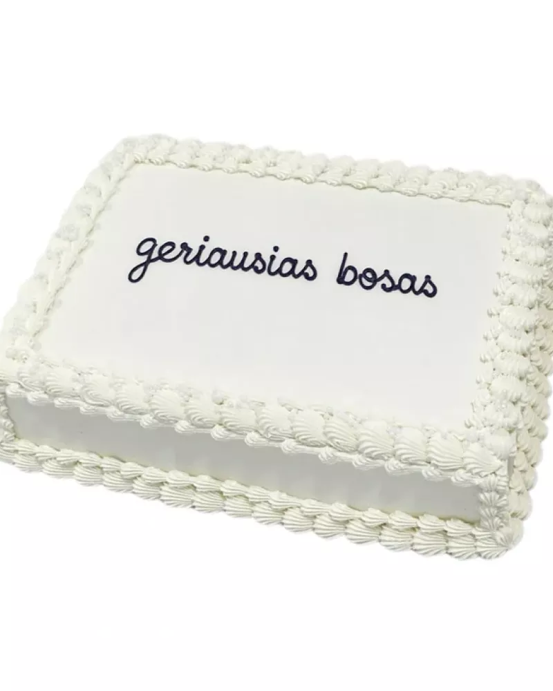 BOSO DIENAI kvadratinis tortas su grietinėlės aptepimu