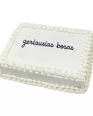 BOSO DIENAI kvadratinis tortas su grietinėlės aptepimu