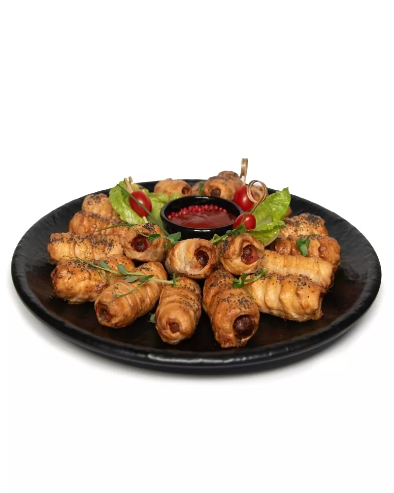 Mini dešrelės tešloje, 20 vnt