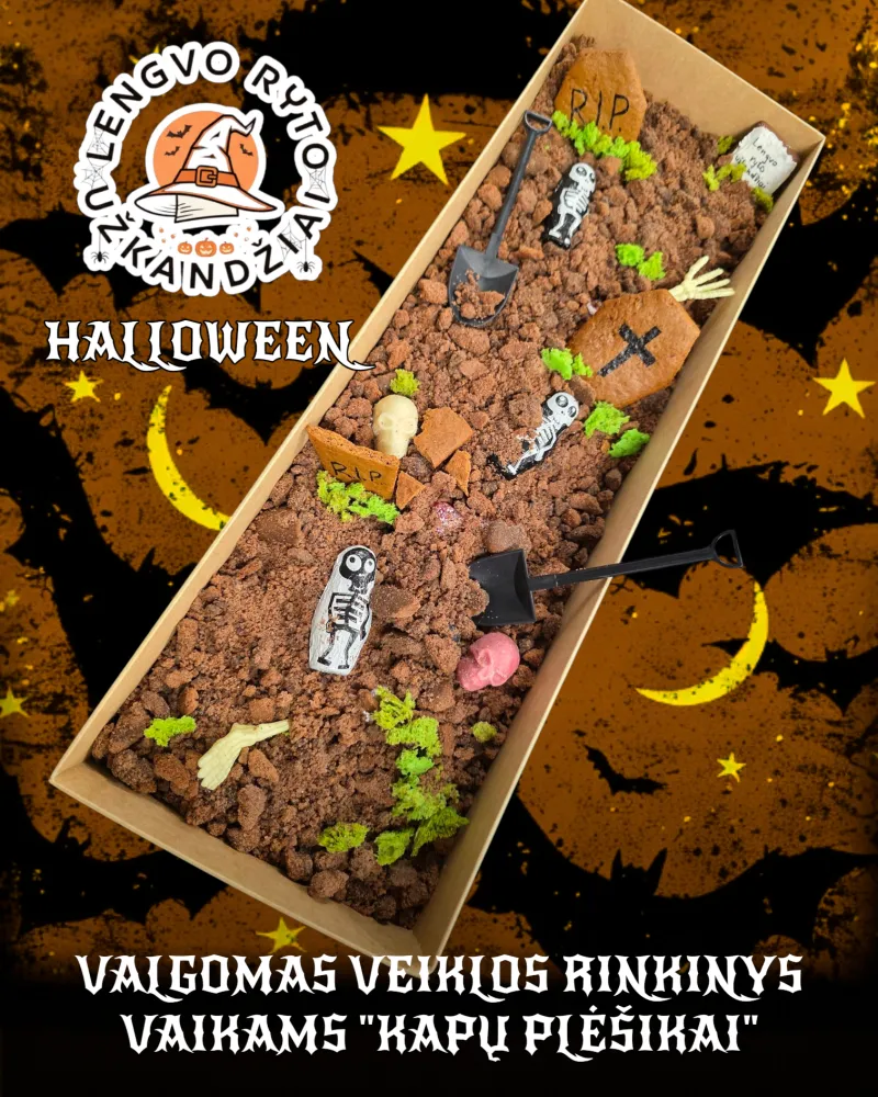 Valgomas Helovyno veiklos rinkinys vaikams „KAPŲ PLĖŠIKAI“, 4–8 asm.