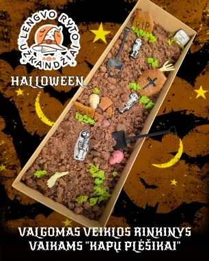 Valgomas Helovyno veiklos rinkinys vaikams „KAPŲ PLĖŠIKAI“, 4–8 asm.