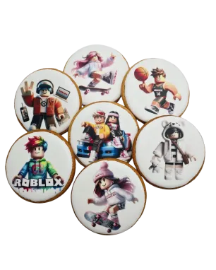 Dekoruoti meduoliniai sausainiai „Roblox”