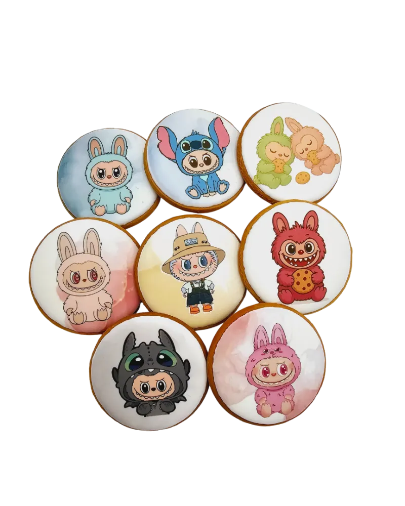 Dekoruoti meduoliniai sausainiai „Labubu”