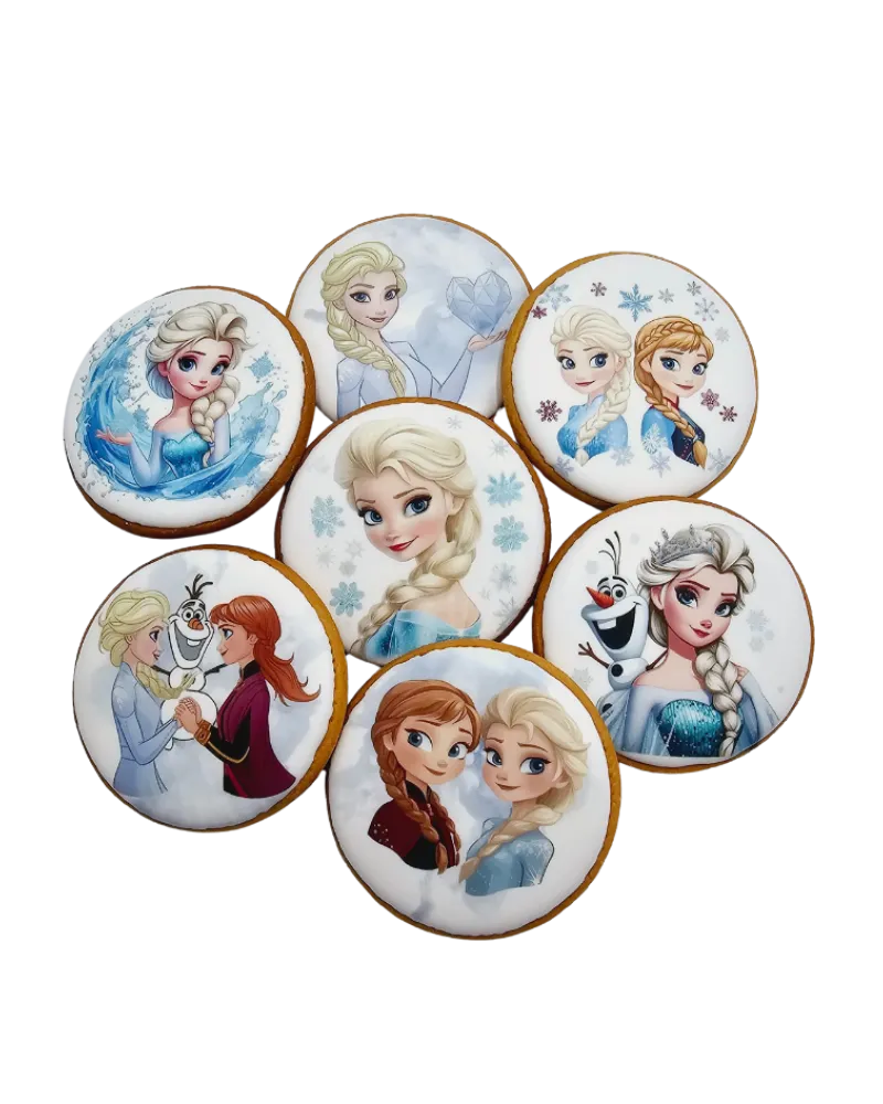 Dekoruoti meduoliniai sausainiai „Ledo šalis”