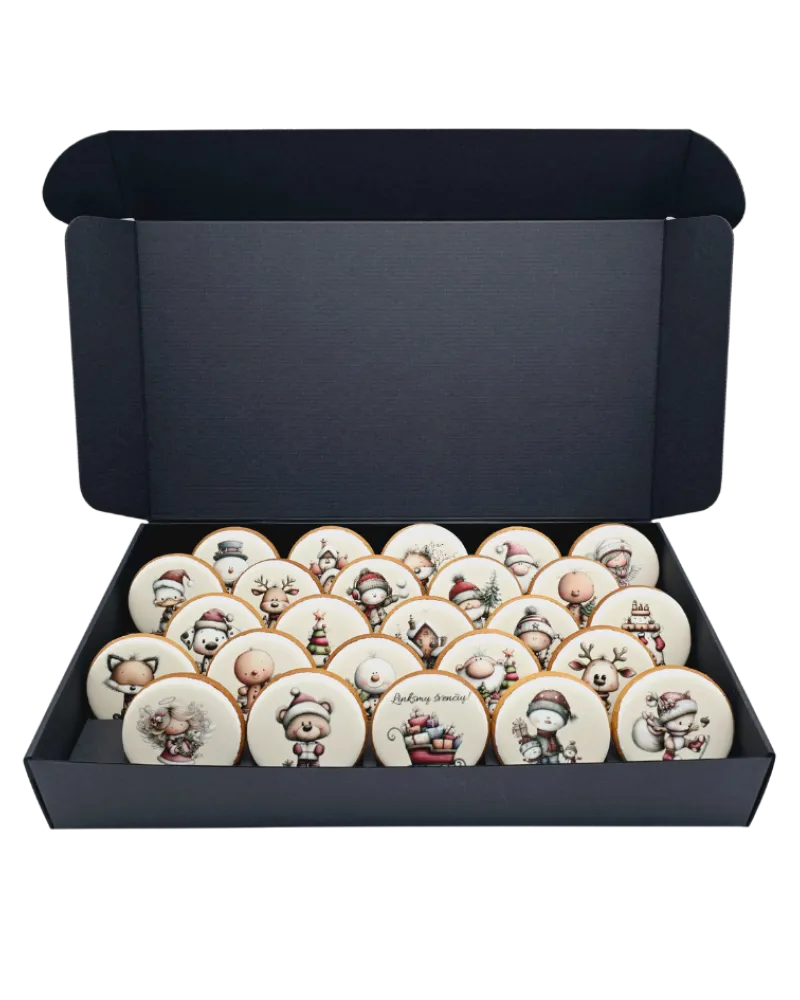 Dekoruoti meduoliniai sausainių rinkinys komandai  „Kalėdos” (K53)