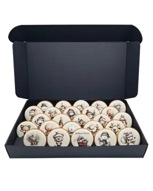 Dekoruoti meduoliniai sausainių rinkinys komandai  „Kalėdos” (K53)