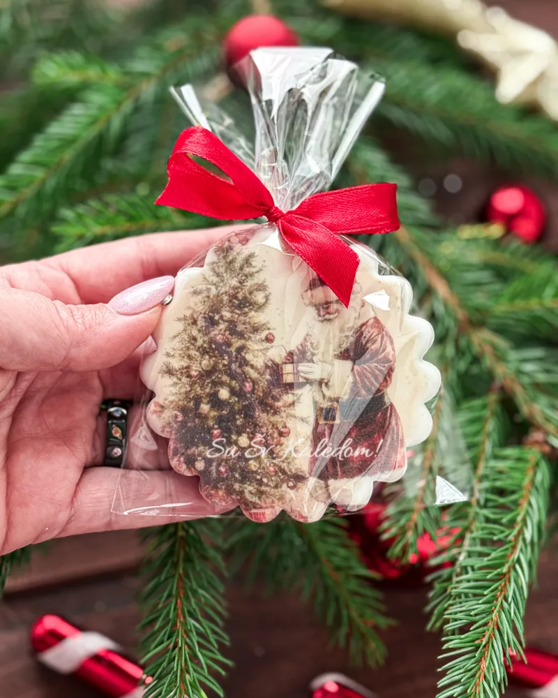 Kalėdiniai meduoliai su sveikinimu