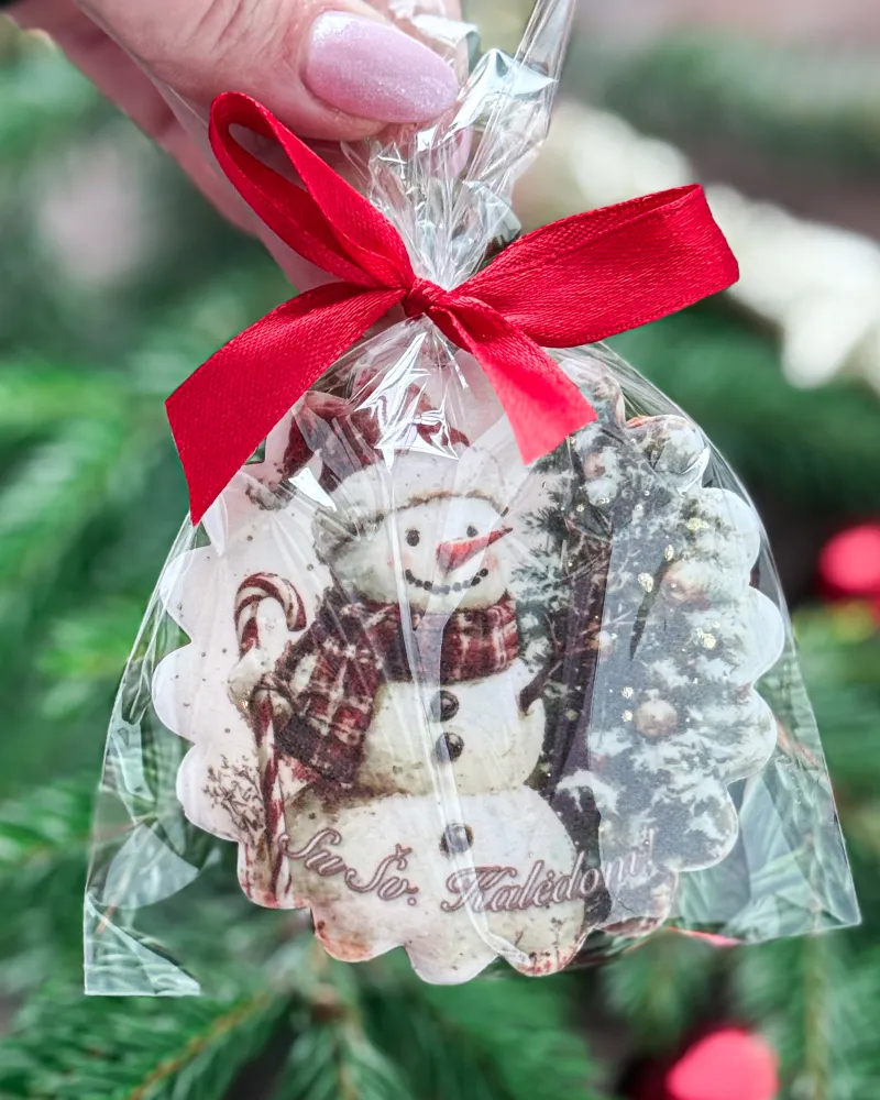 Kalėdiniai meduoliai su sveikinimu