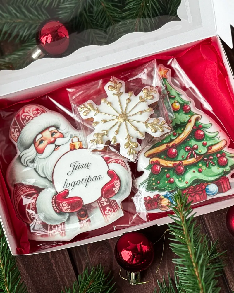 Dekoruotų meduolių rinkinys su logotipu