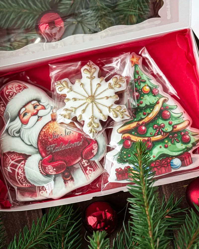 Dekoruotų meduolių rinkinys su logotipu