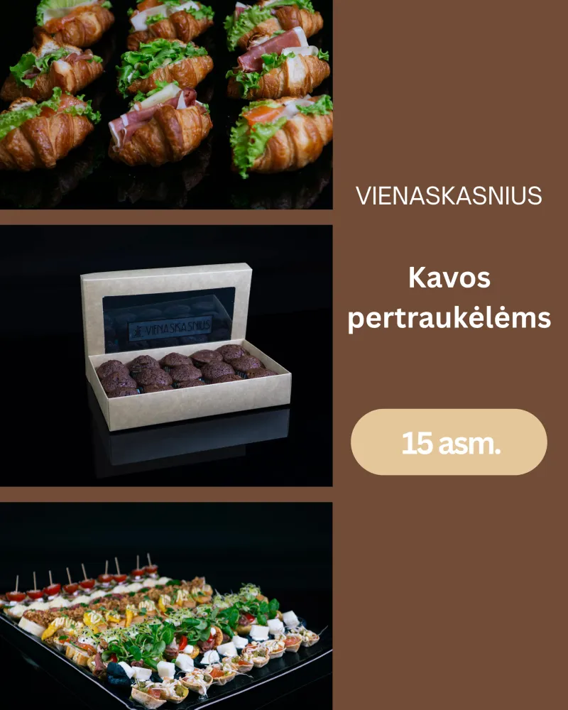 Kavos pertraukėlėms  (15 asm.)