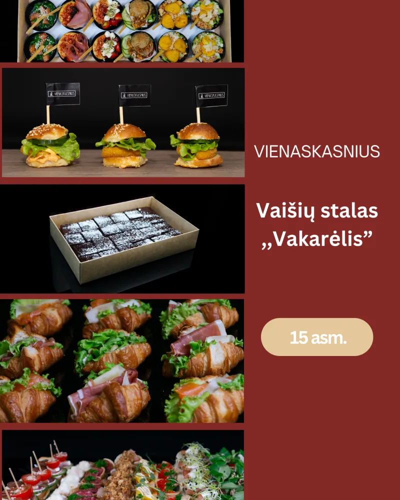 Vaišių stalas VAKARĖLIS, (15 asm.)