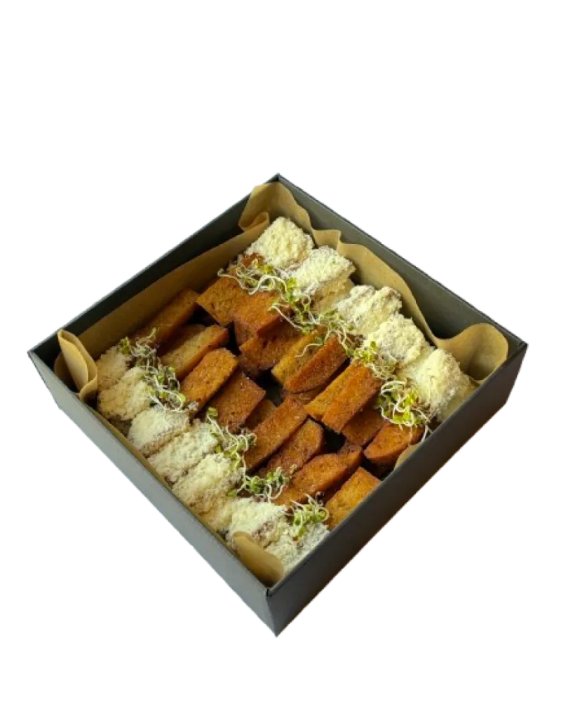 Kepta duona prabangioje dėžutėje