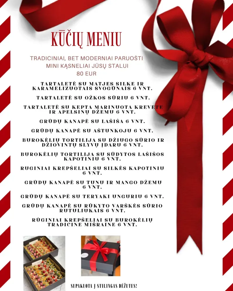 Vieno kąsnio užkandžiai Kūčioms