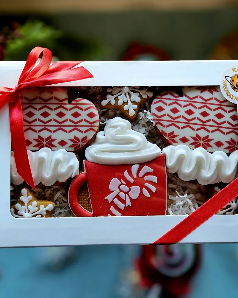 Dekoruotų sausainių rinkinys "Šiltos pirštinės" Nr, 1