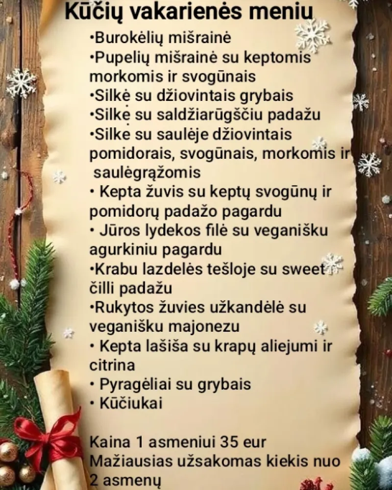 Kūčių vakarienė į namus