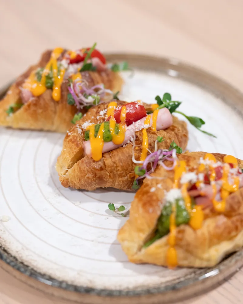 Mini kruasanas su prosciutto cotto