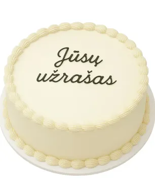Apvalus tortas su Jūsų užrašu