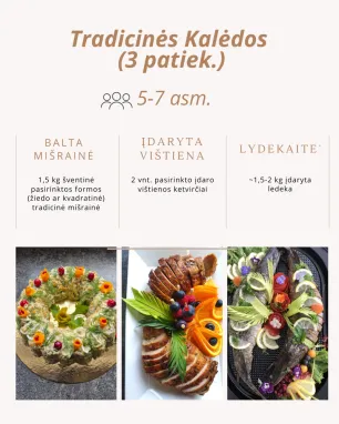Vaišių stalas "3 patiekalų tradicinės Kalėdos" (5-7 asm.)