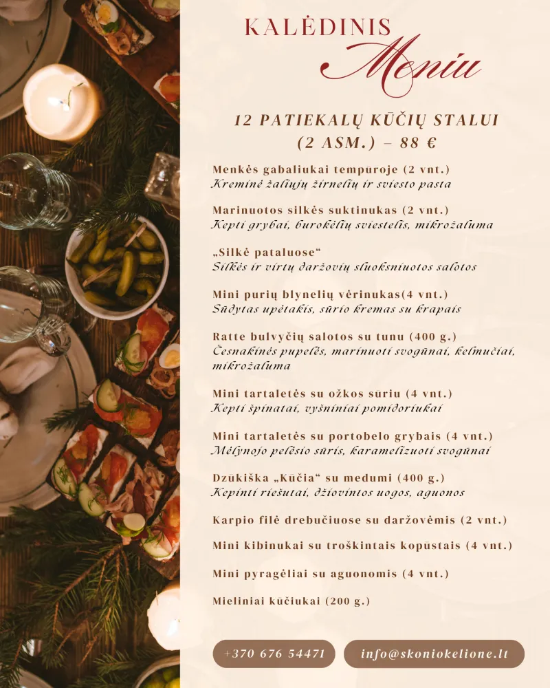 12 patiekalų Kūčių stalo rinkinys (2 asm.)