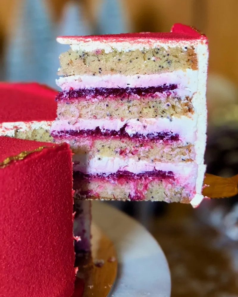 Kalėdinis tortas su spanguolėmis