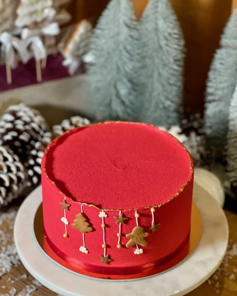 Kalėdinis tortas su spanguolėmis