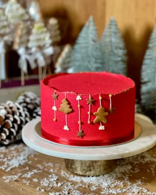 Kalėdinis tortas su spanguolėmis