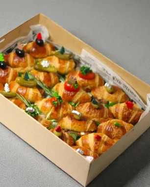 Šventinių kruasanų dėžutė 20vnt.