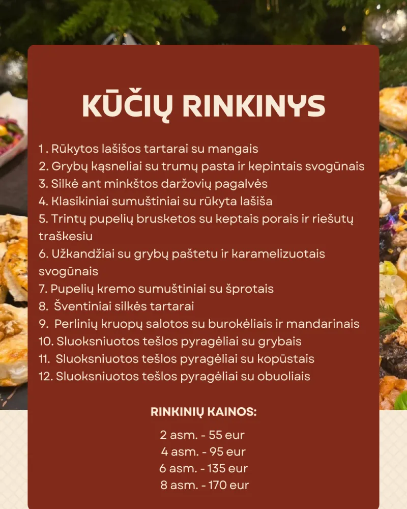 Dvylikos užkandžių rinkinys KŪČIOMS (2/4/6/8 asm.)