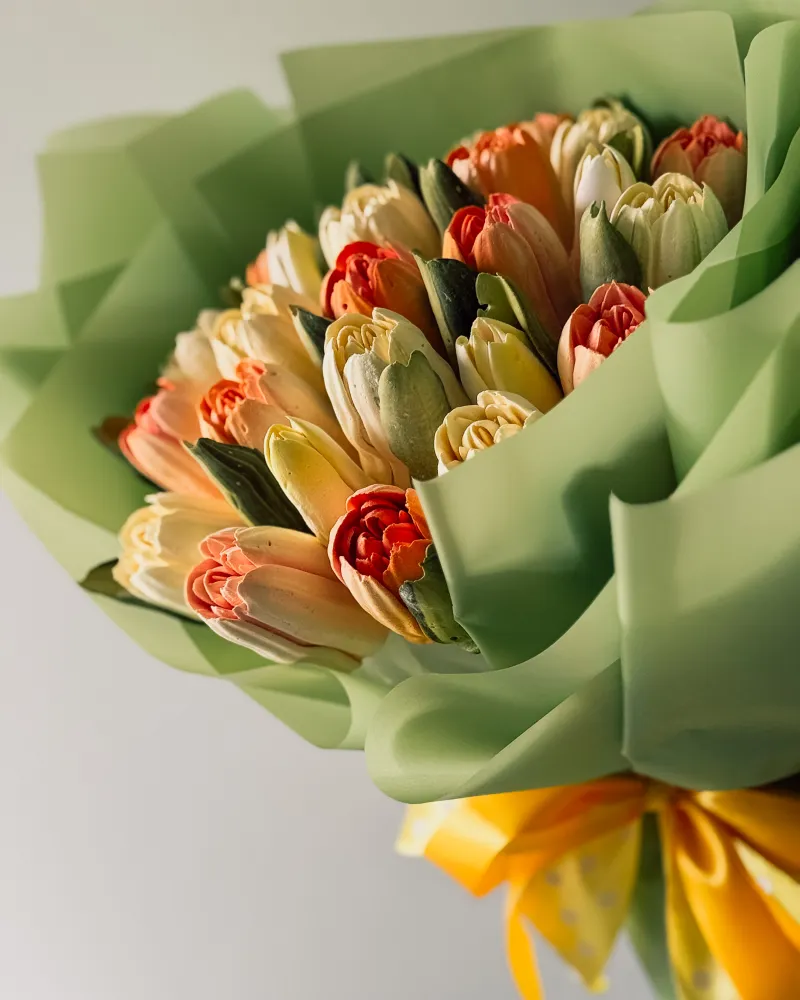 Zefyrinių tulpių valgoma puokštė, 20 vnt