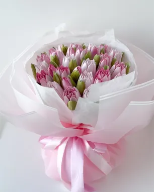 Zefyrinių tulpių valgoma puokštė, 30 vnt