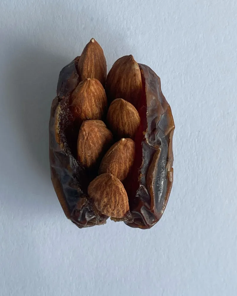 Skrudintais riešutais įdarytos datulės