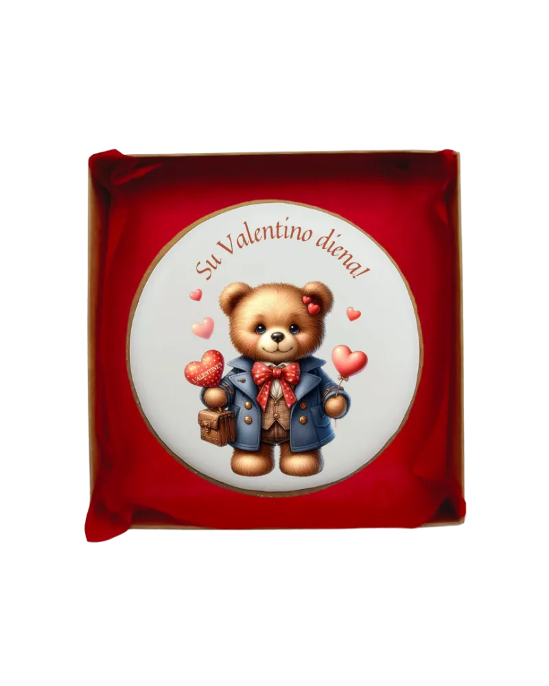 Dekoruotas meduolinis sausainis „Valentino diena” V10, 1vnt.