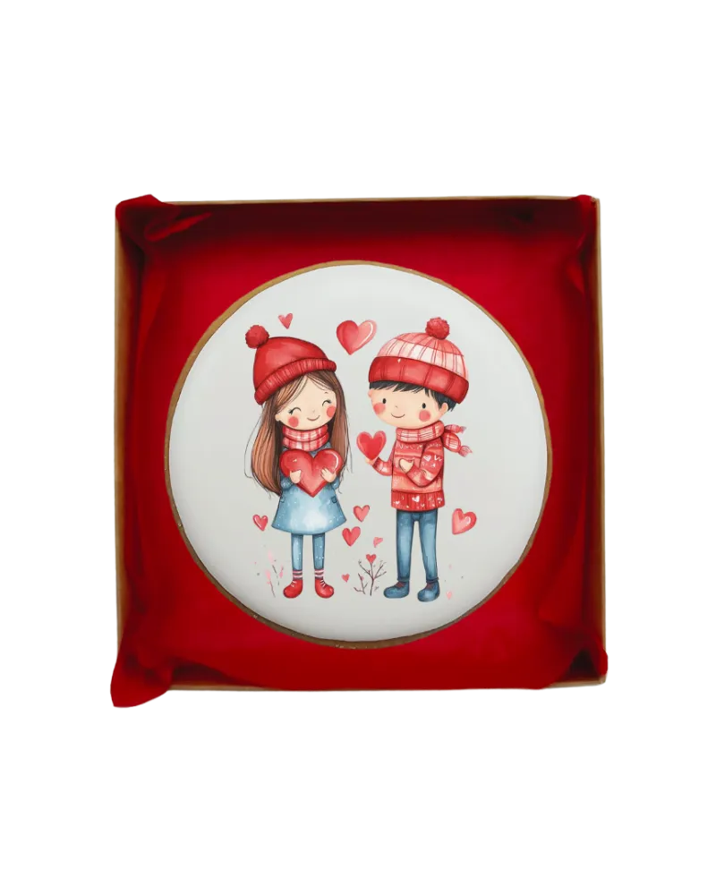 Dekoruotas meduolinis sausainis „Valentino diena” V12, 1vnt.