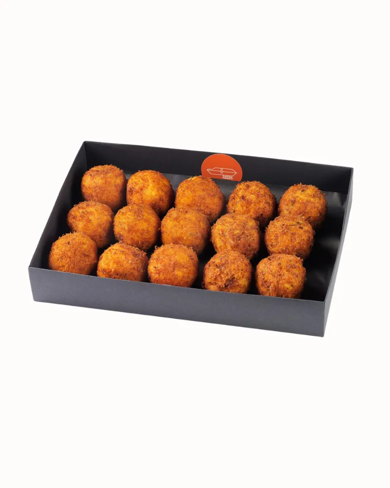 Arančiniai su jautienos bolonijos padažu ir žirneliais, 15 vnt.