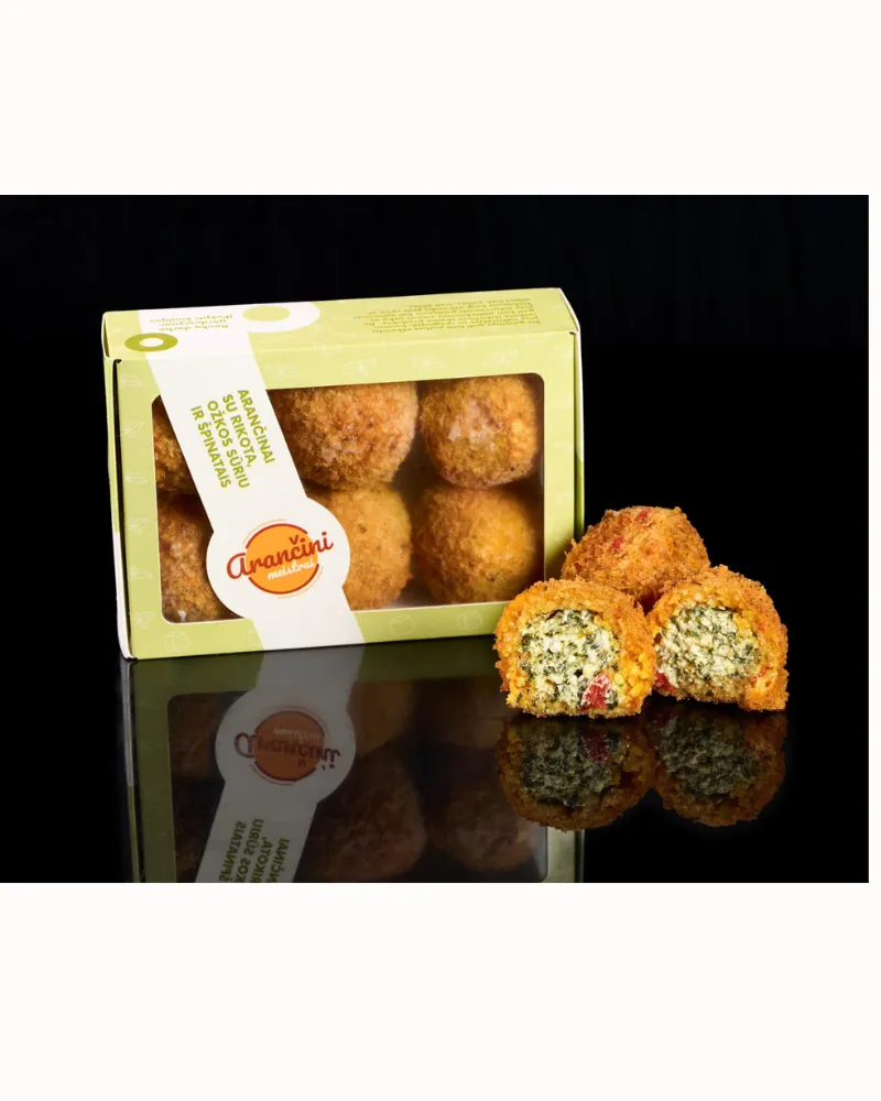 Arančinai su ožkos sūriu, rikota bei špinatais, 600 g (šaldyti)