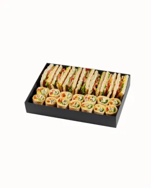 Rinkinys poliarinės ir tortilijos duonelės,su vištiena, kumpiu, sūriu bei daržovėmis, 22 vnt.