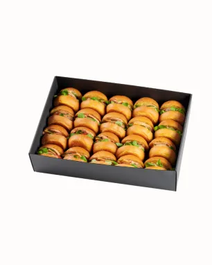 Mini mėsainiukai su kalakutienos krūtinėle, 20 vnt.