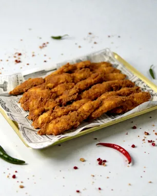 Aštrios traškios vištienos juostelės, ~ 1 kg